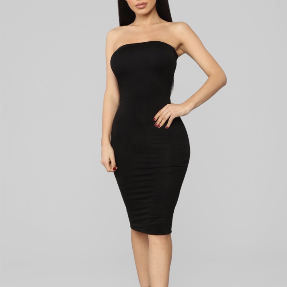 NWT Black strapless dress